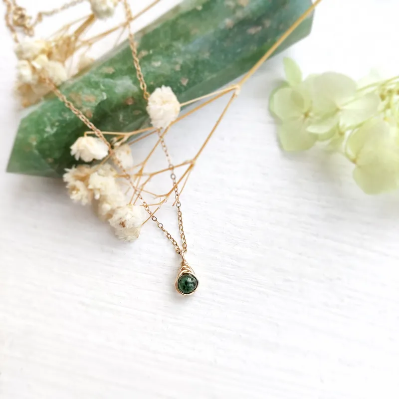 Dainty Emerald Necklace