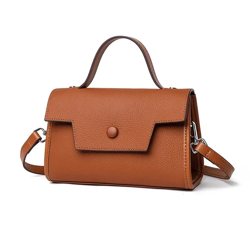 Dark Brown Leather Shoulder Bag