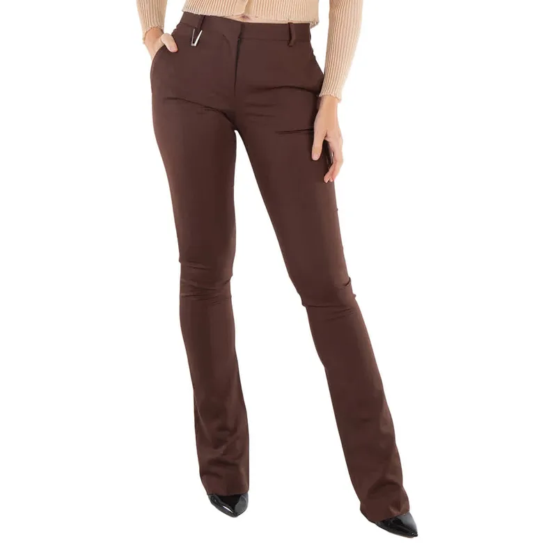 Dark Brown Straight Leg Trousers