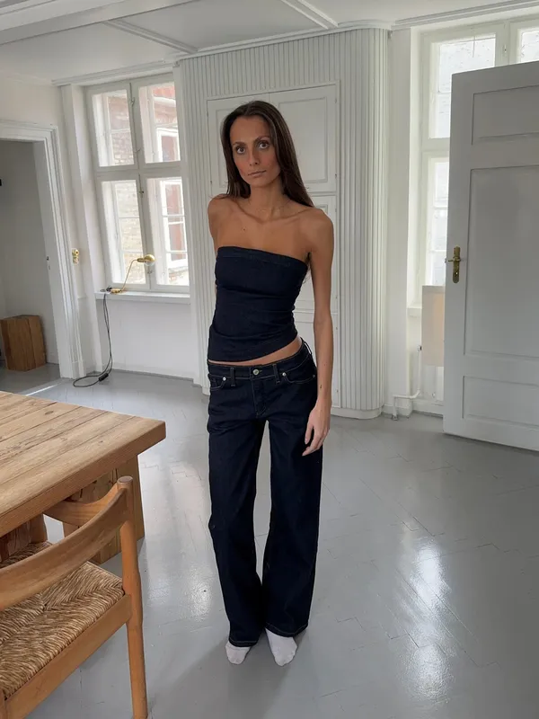 Dark Denim Straight Jeans