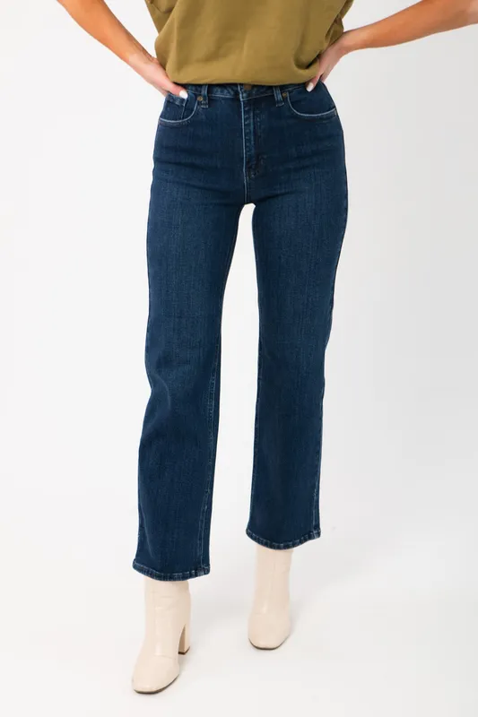 Dark Denim Straight Jeans