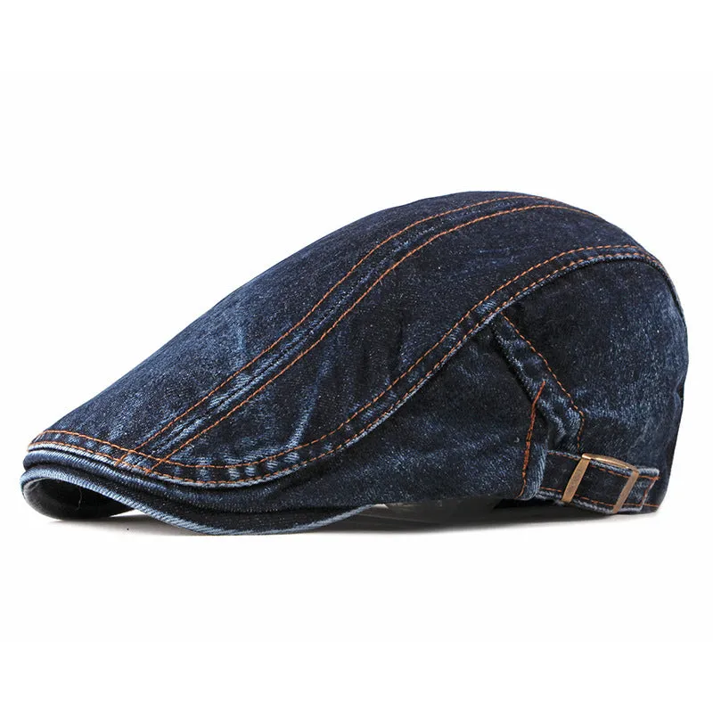 Denim Flat Cap Vintage