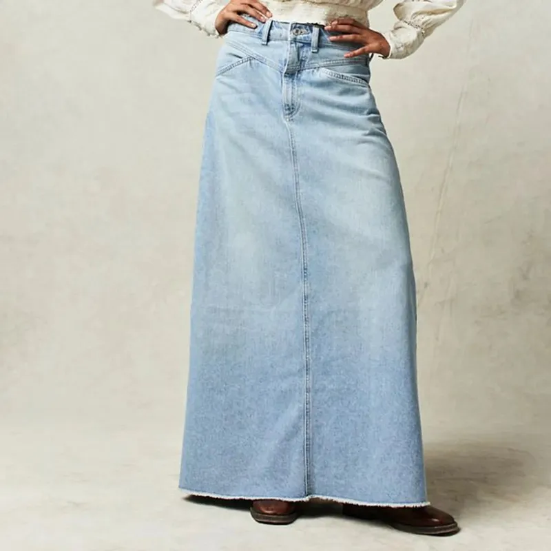 Denim Maxi Skirt