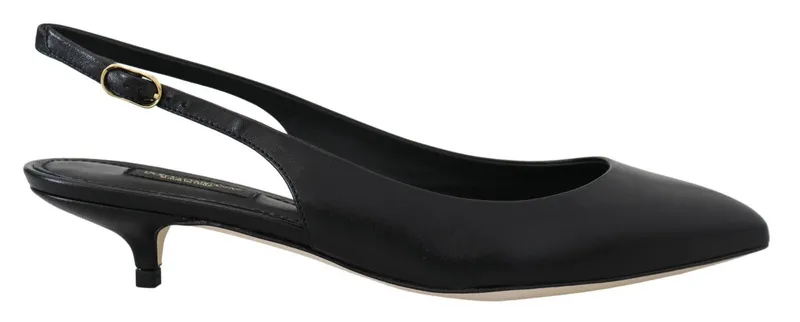 Dolce Gabbana Black Leather Shoes