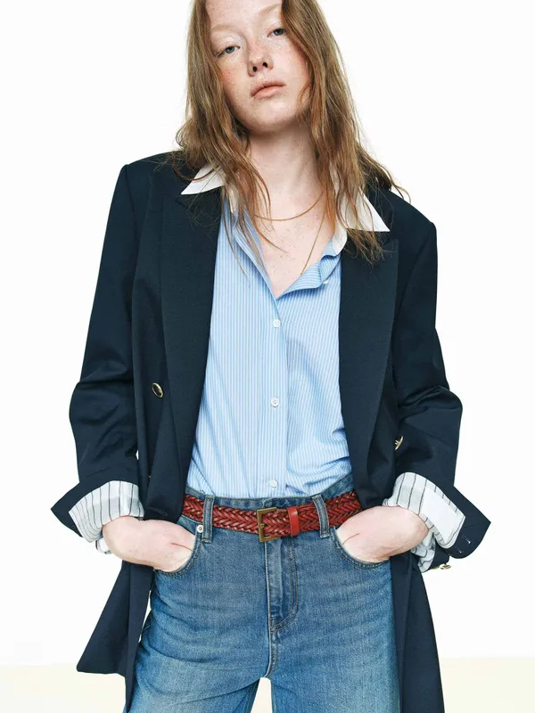 Double Breasted Structured Blazer