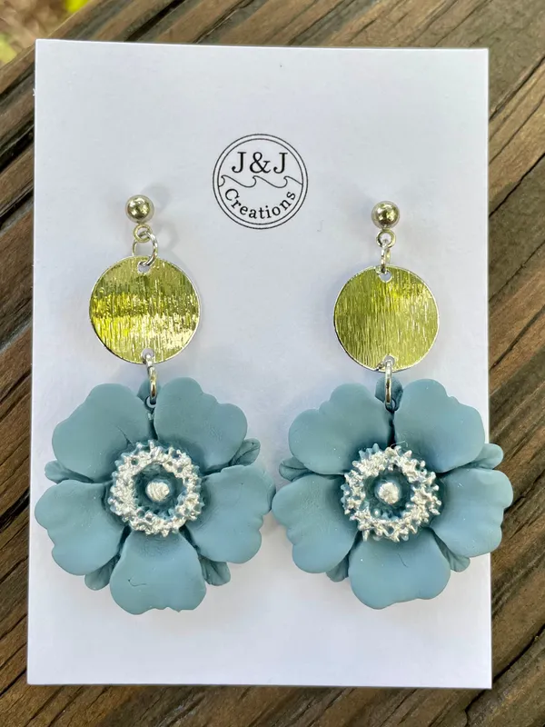 Dusty Blue With Silver Tone