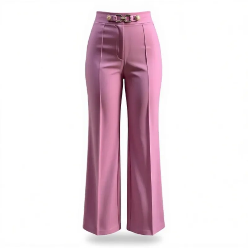 Dusty Rose Wide-leg Trousers