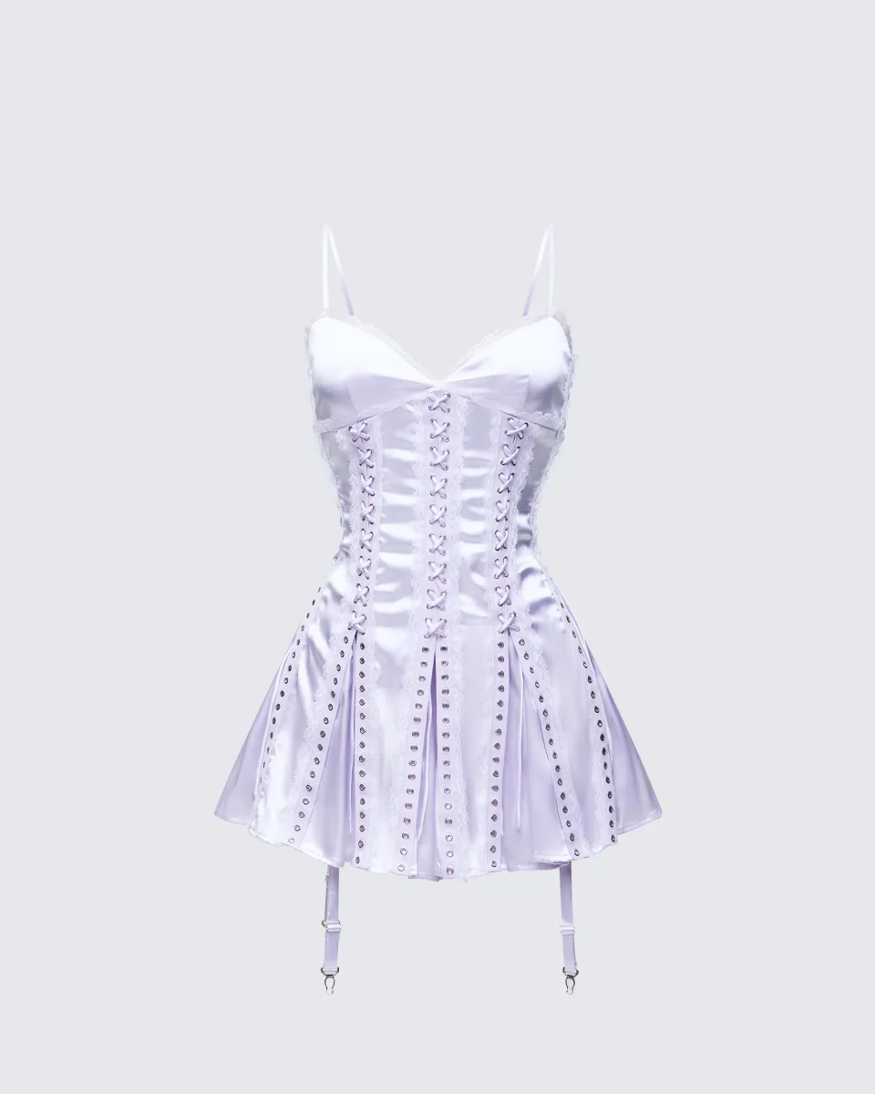 Effie Silver Satin Lace