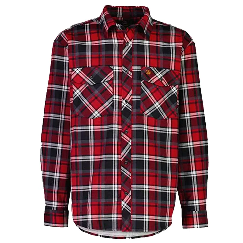 Egmont Full Button Cotton Shirt Oxblood