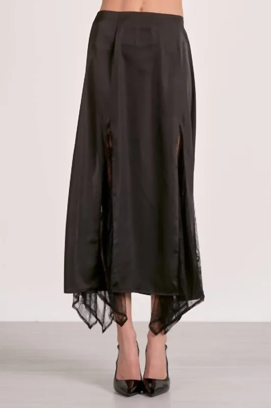 Elan Lace Insert Midi Skirt