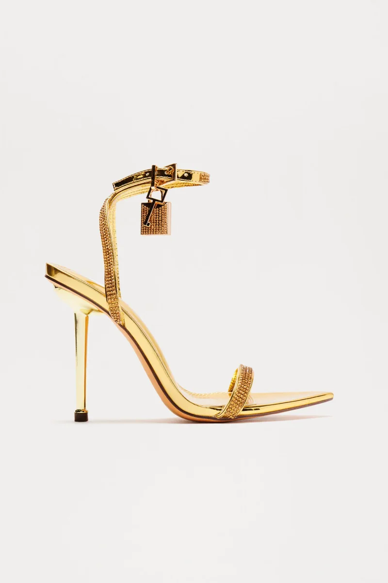 Electra Metallic Heels Gold