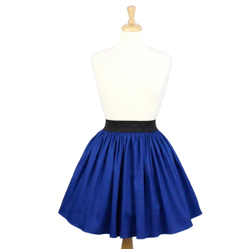 Electric Blue A-line Skirt
