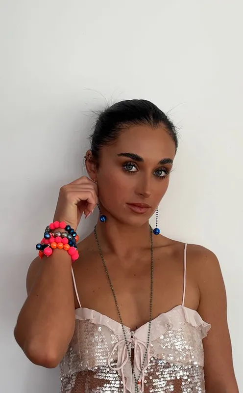 Electric Blue Drop Earrings