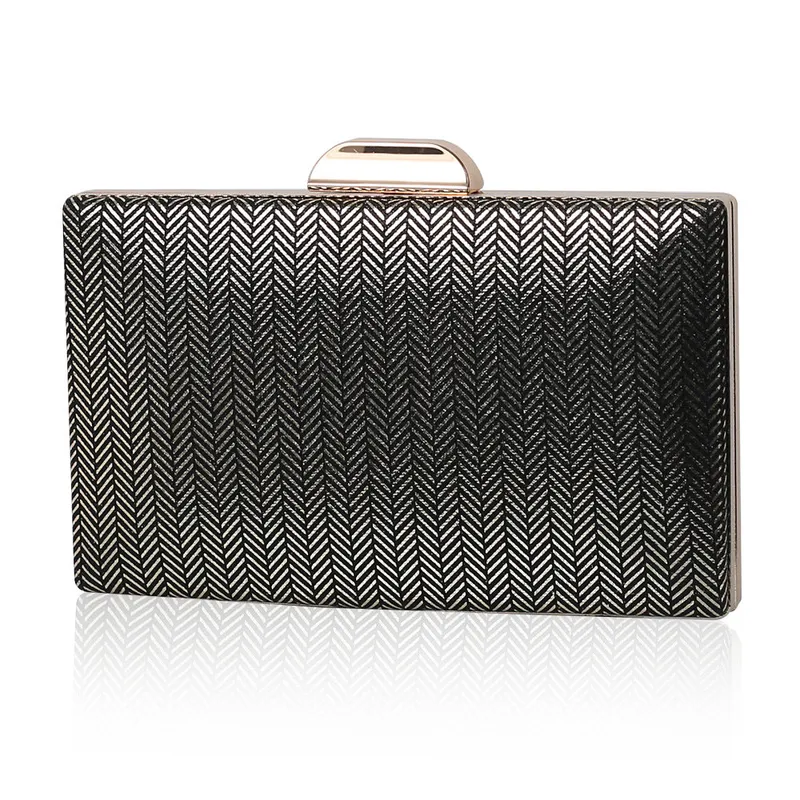 Elegant Black & Gold Evening Clutch