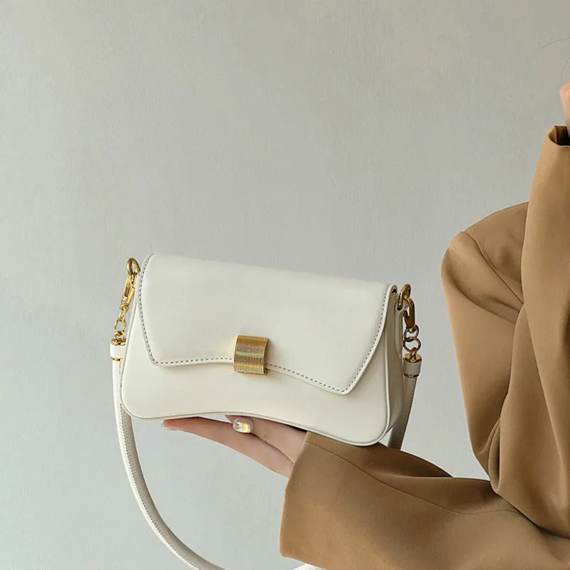 Elegant Small Crossbody Bag Female White