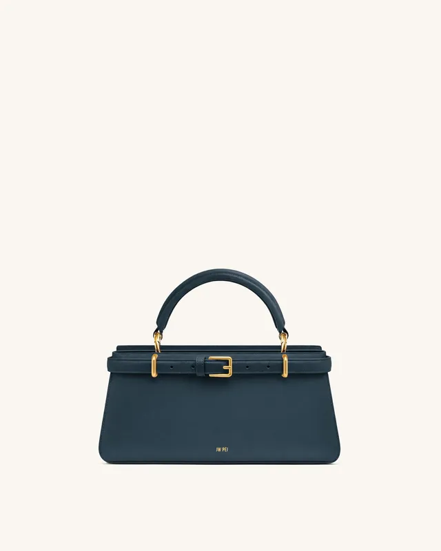 Elena Classic Top Handle Bag Navy