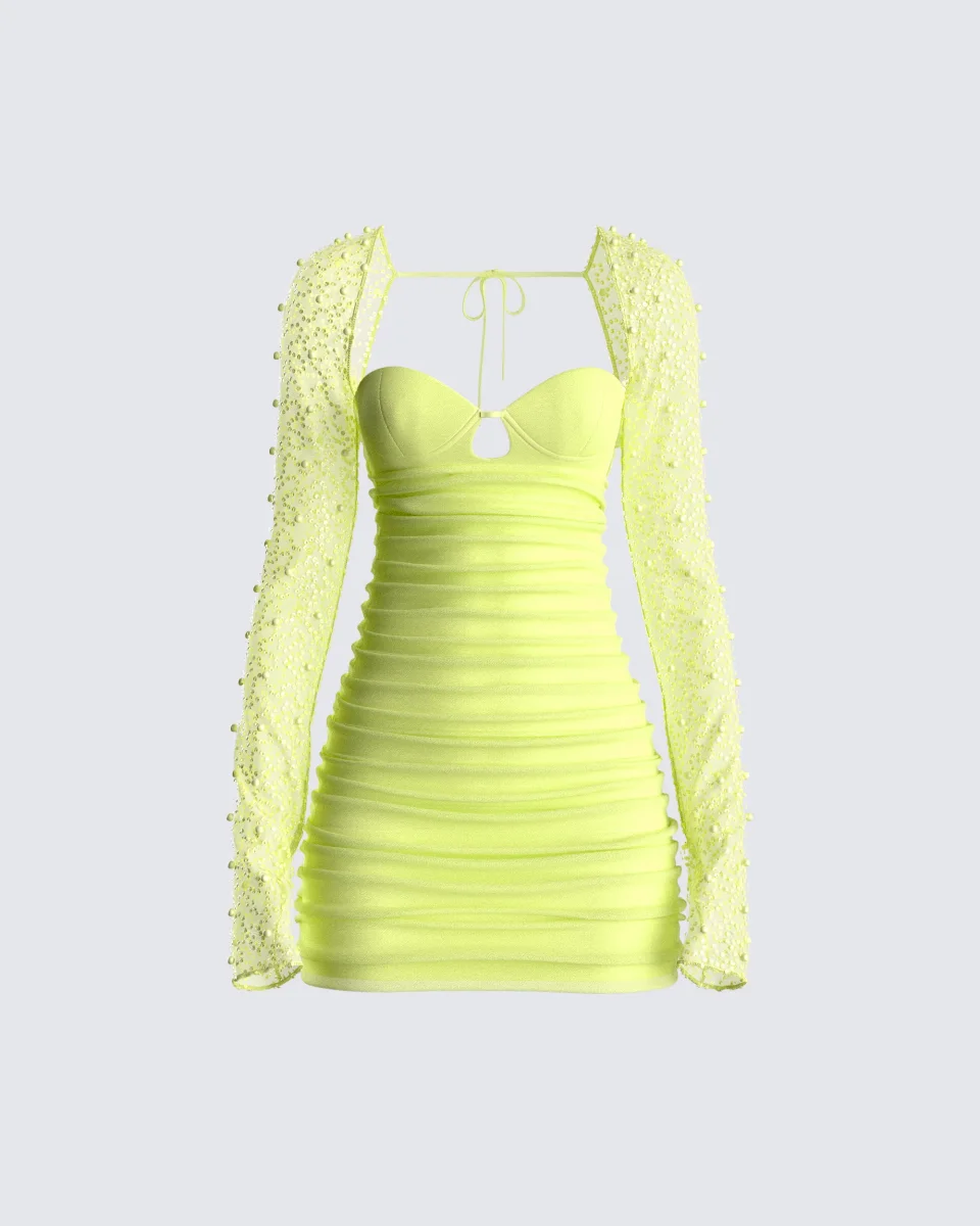 Eloise Lime Green Mesh