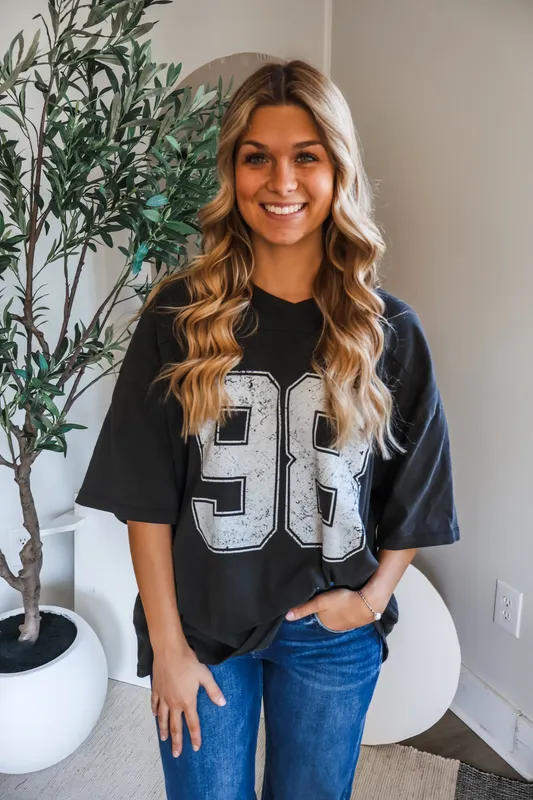 Endgame Oversized Jersey Tee • Black
