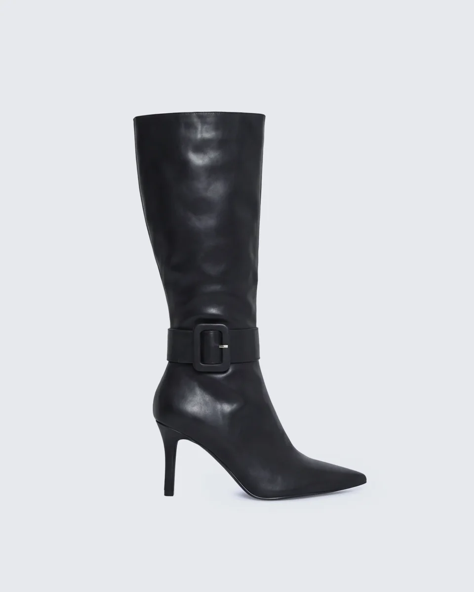 Eunji Black Vegan Leather Shoes