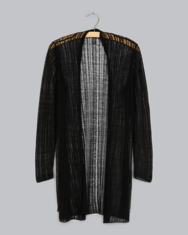 Fine Organic Linen Crepe Knit Cardigan
