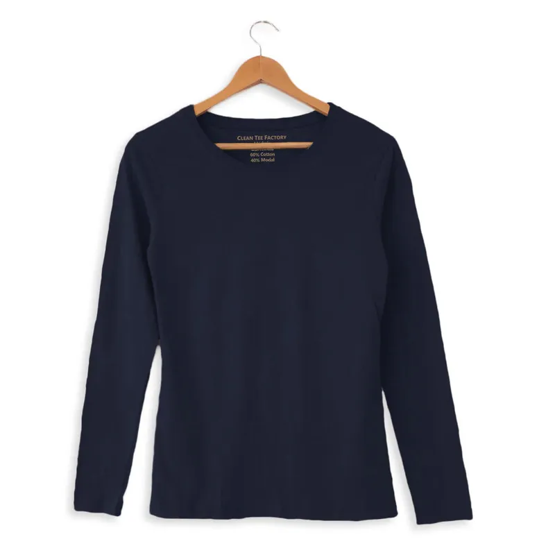 Fitted Long-sleeve Tee Navy