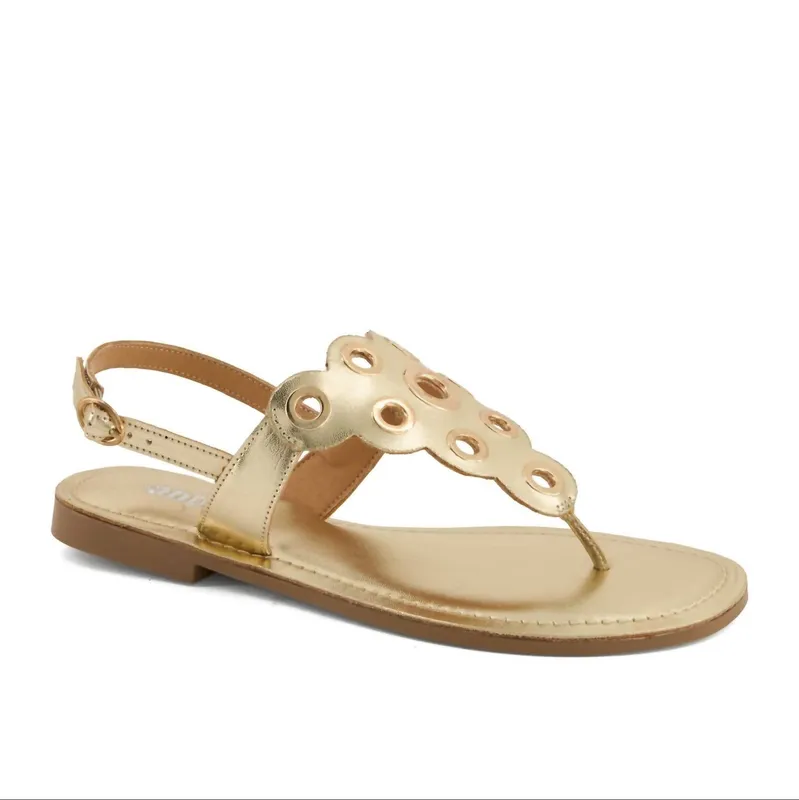 Flat Sandal In Gold