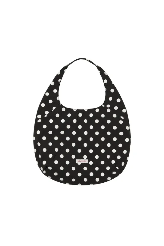 Foldaway Tote Black & White