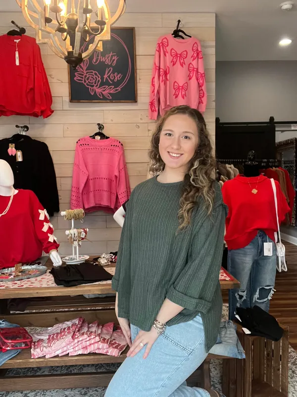 Folded Sleeve Knit Top