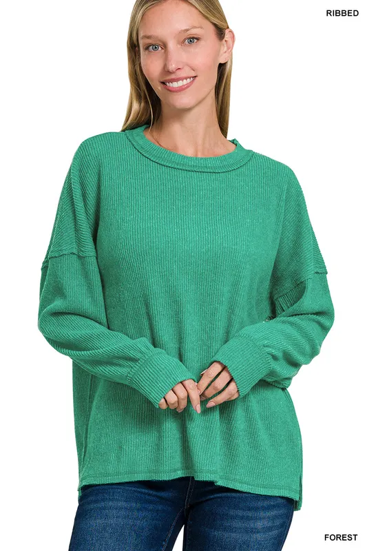 Forest Trail Ribbed Top