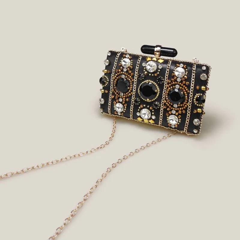 French Stylish Black Mini ' Evening Clutch Bag