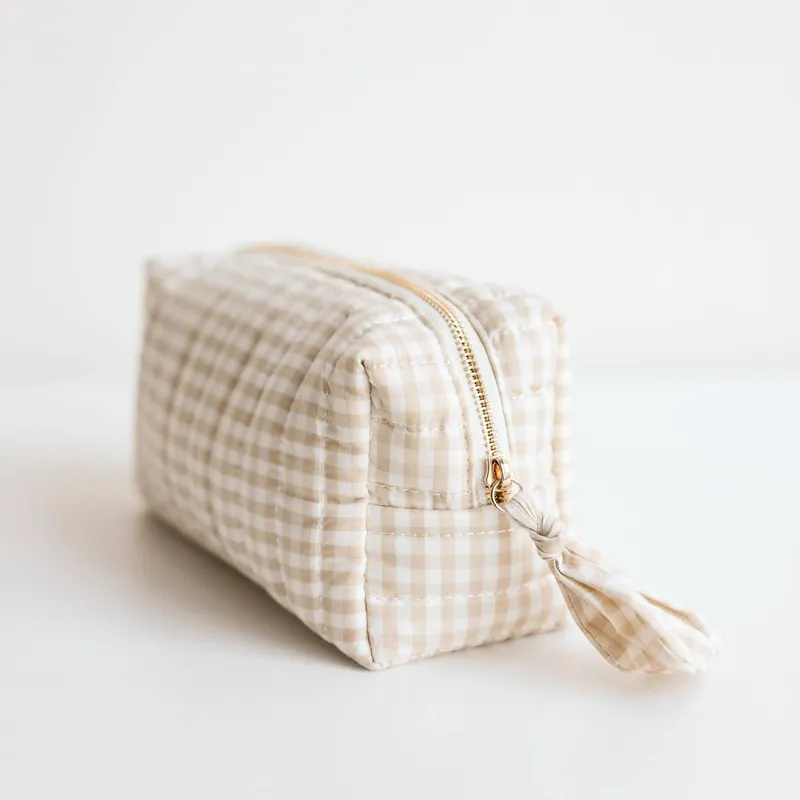 Gingham Cosmetic Pouch