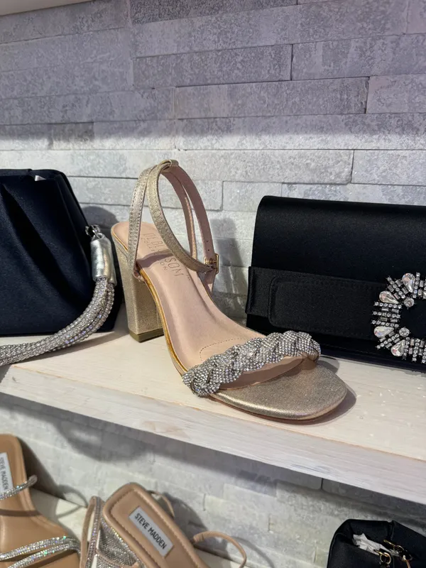 Glamour Block Heel Champagne