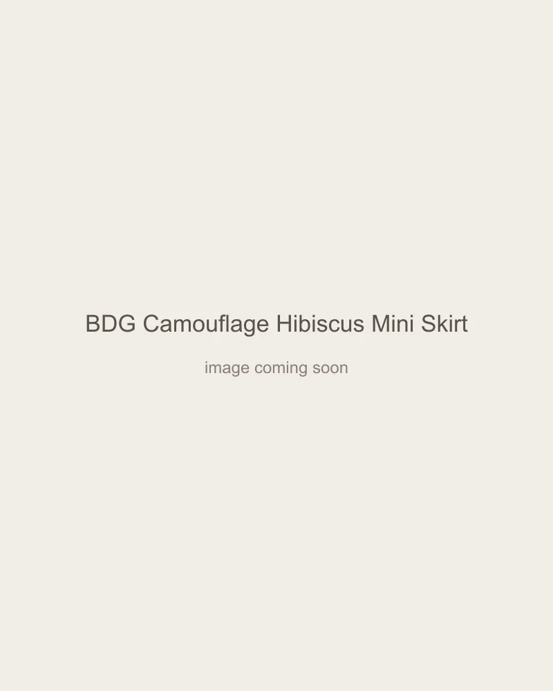 BDG Camouflage Hibiscus Mini Skirt