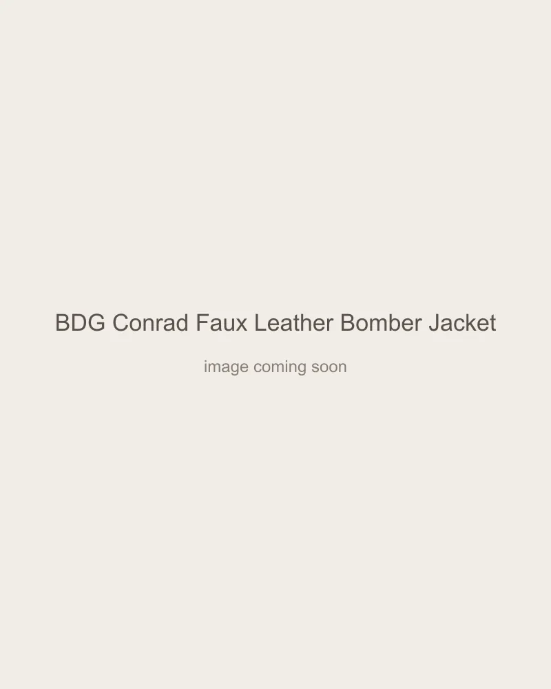 BDG Conrad Faux Leather Bomber Jacket