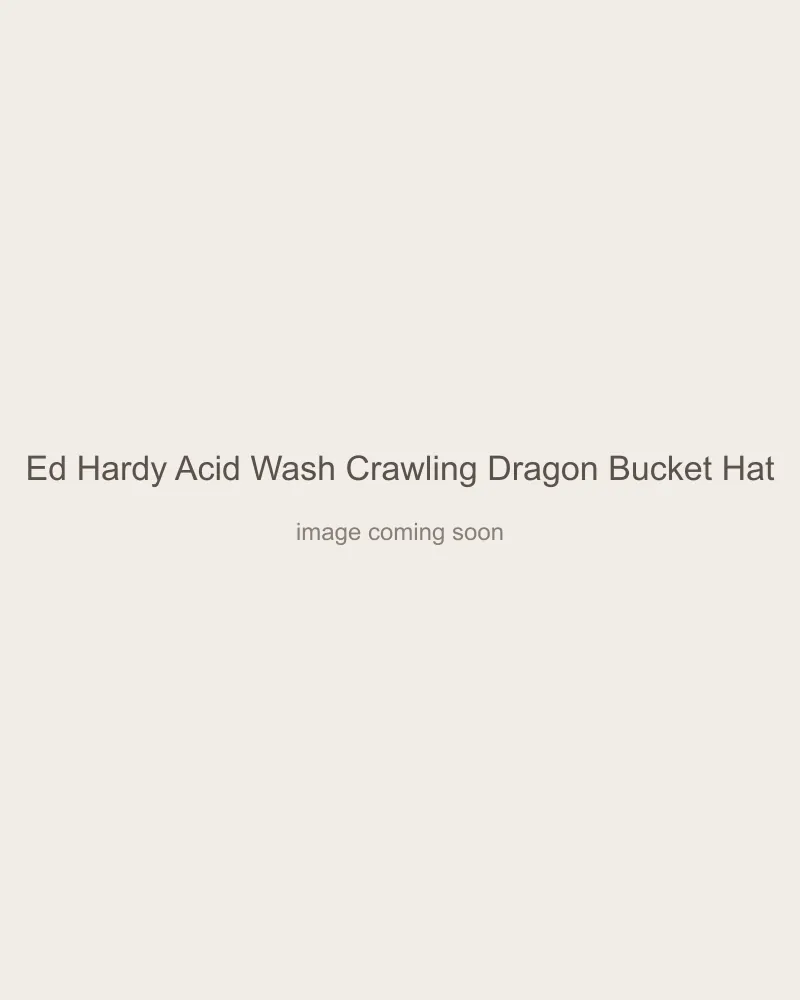 Ed Hardy Acid Wash Crawling Dragon Bucket Hat