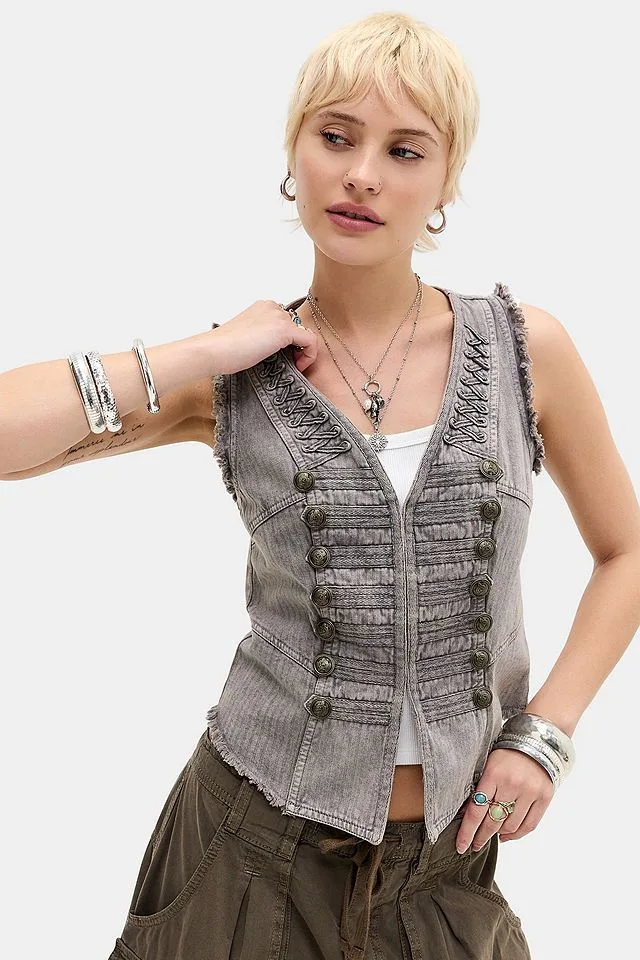 Kimchi Blue Megan Military Top