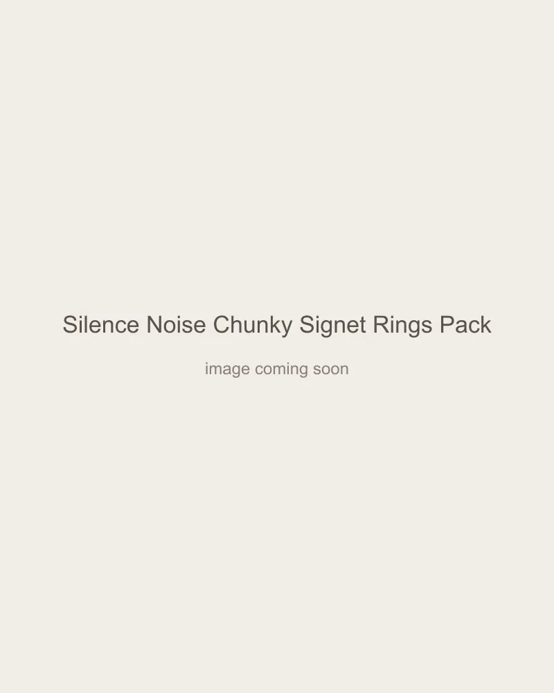 Silence Noise Chunky Signet Rings Pack