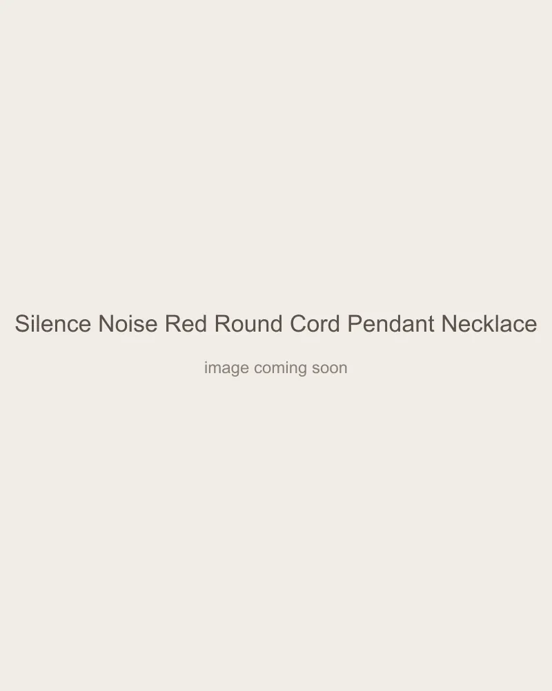 Silence Noise Red Round Cord Pendant Necklace