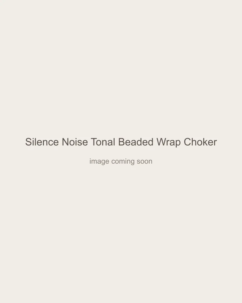 Silence Noise Tonal Beaded Wrap Choker