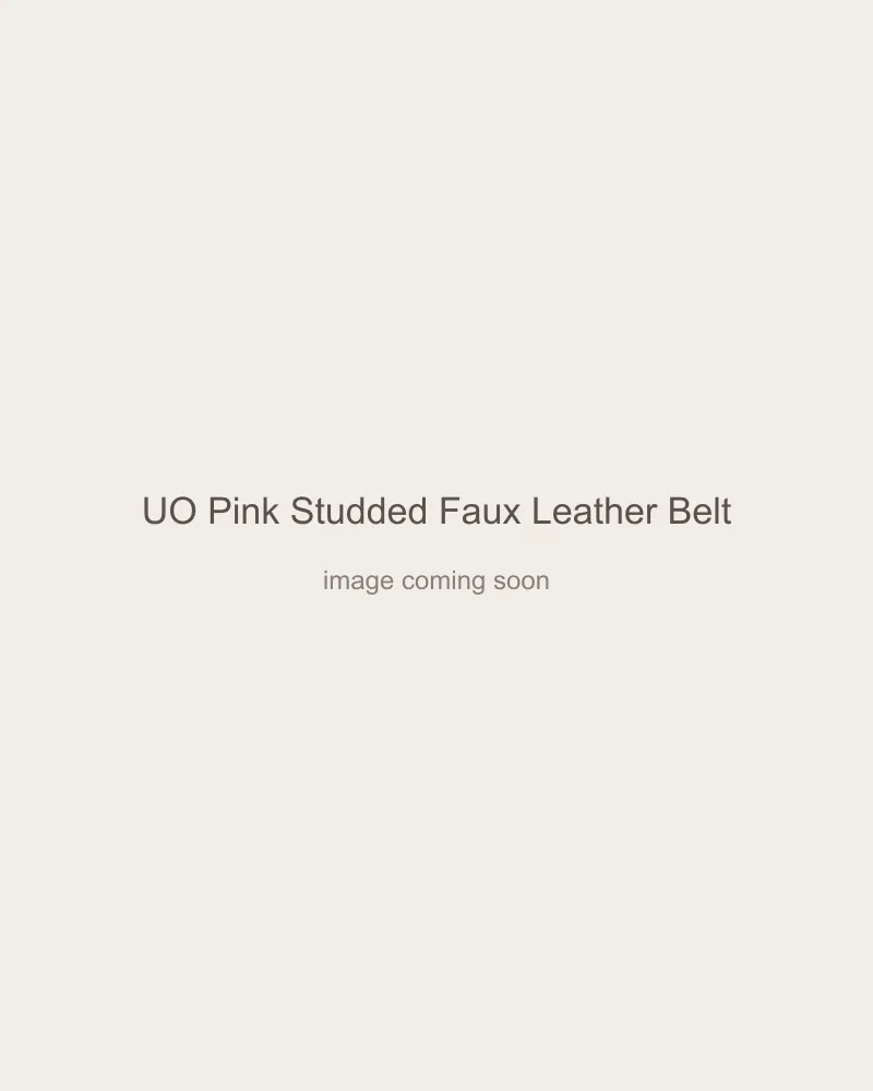 UO Pink Studded Faux Leather Belt