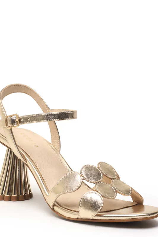 Gold Block Heels