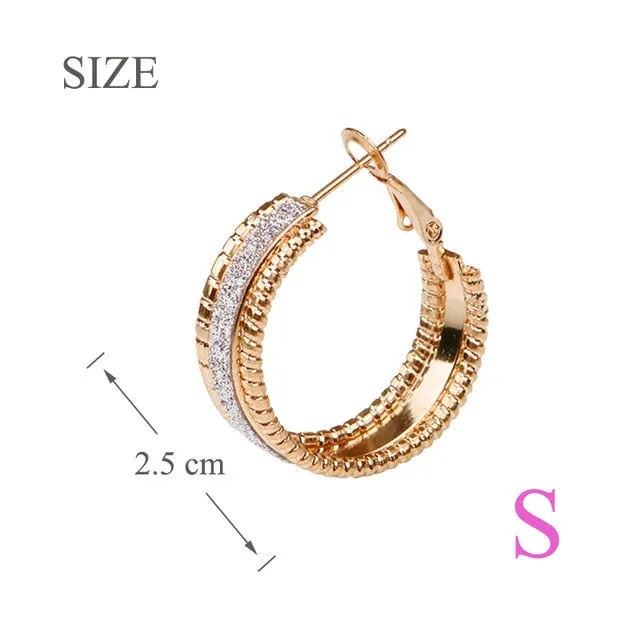 Gold Color Small Hoop Earrings