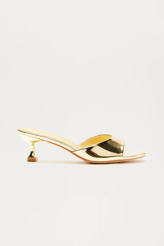 Gold Kitten Heels