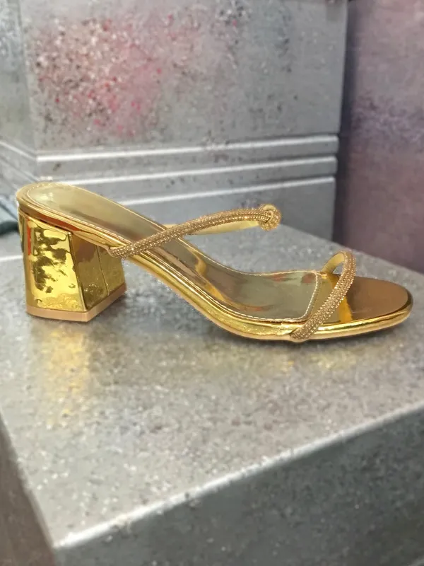 Gold Low Heels