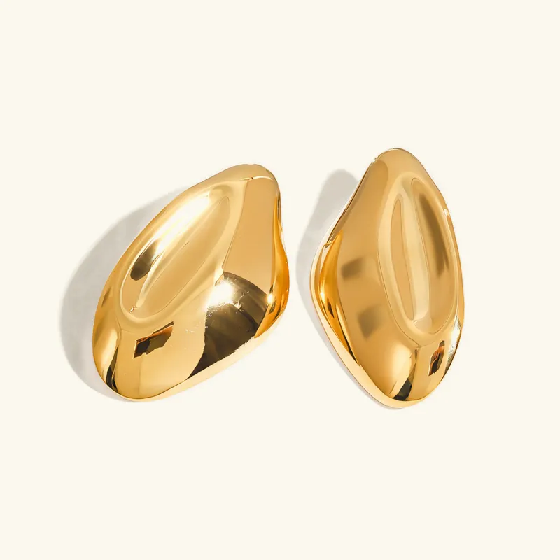 Gold-plated Sculptural Earrings For