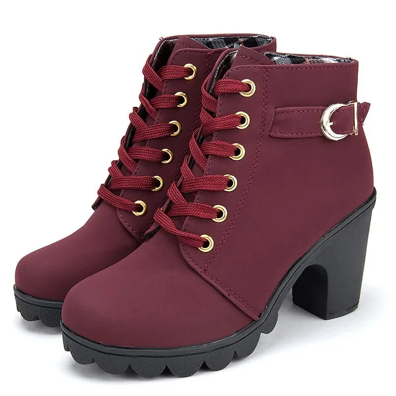 Golden Suede Ankle Boots