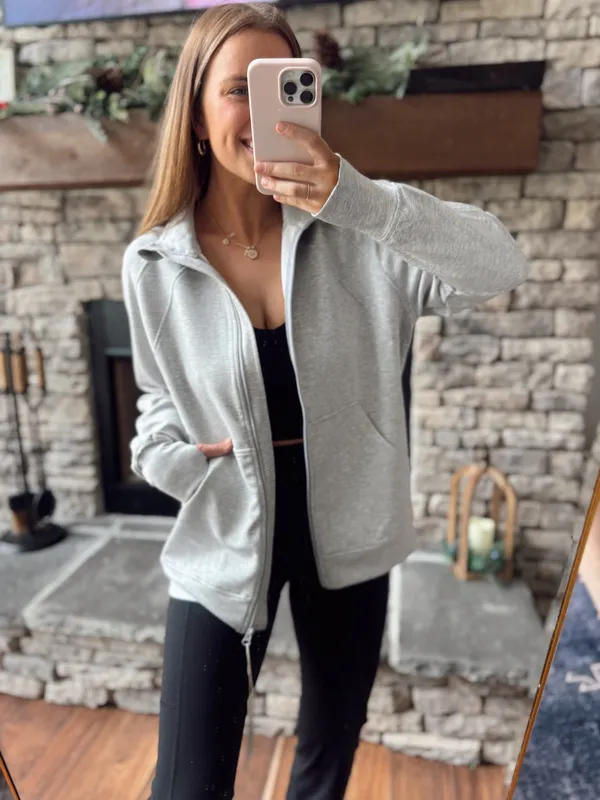 Gray Core Zip Jacket