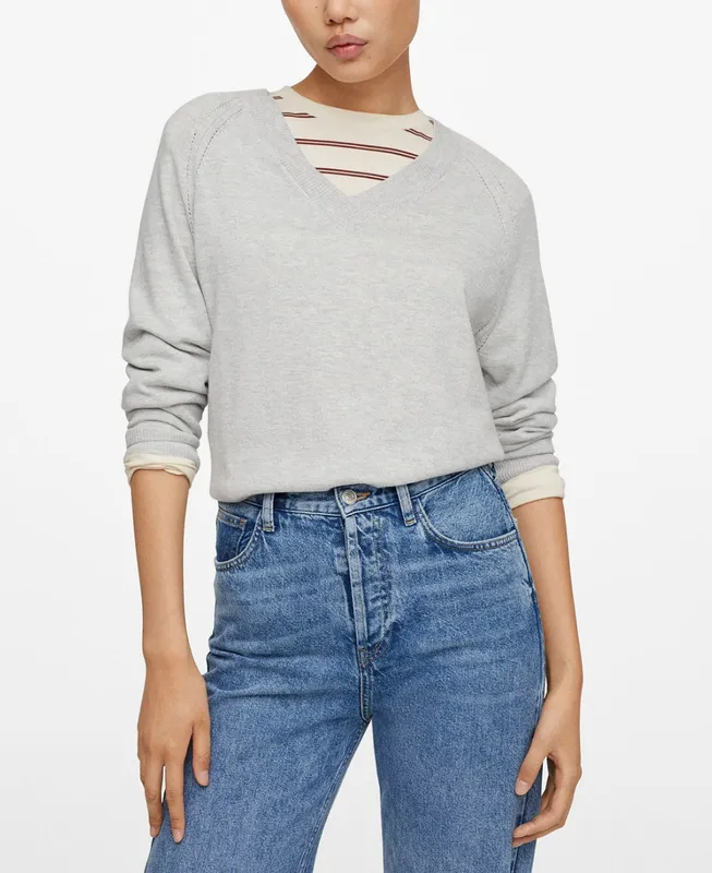 Gray Oversize Knit Sweater