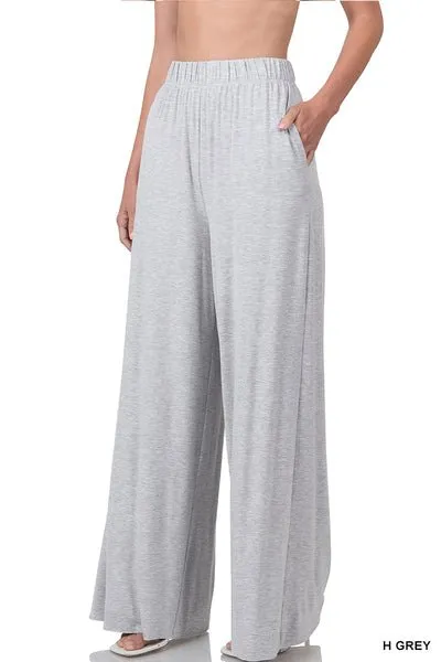 Gray Wide Leg Pants