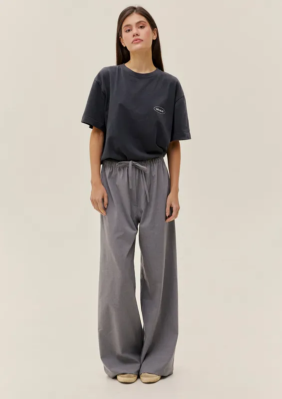 Gray Wool Blend Trousers